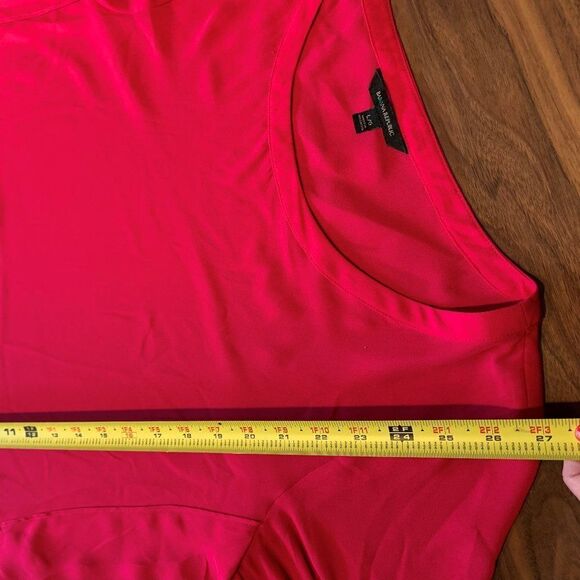 Banana Republic blouse, EUC, Sz large, tunic, long sleeve, intense pink - Picture 6 of 16